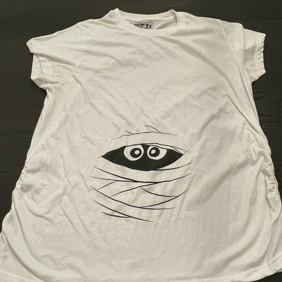 Crazy Dog T-Shirts Tops - Mummy Mommy T-Shirts White Maternity Tee‎ Size 2X